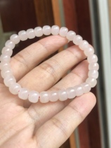 Natural Hetian Jade pink old bead bracelet single ring bracelet girl bracelet