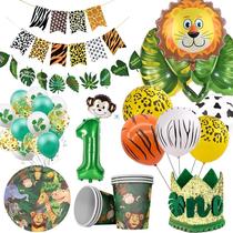 Birthday Party Tableware Decorations Kids Jungle Safari