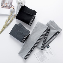 Spring and autumn summer thin pants black high waist tight outside wearing small feet nine pants sports anti-walking light