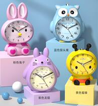 Children can talk cartoon with night light mini alarm clock boy fall resistant cute trembles with alarm clock wake up artifact