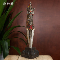 Oster Buddhist supplies Nepal handmade Tiantian Tantric Puba King Kong Pam Vajra Pmeans with base