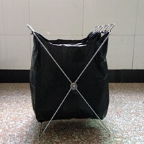 Outdoor folding garbage rack storage rack Fashion creative household kitchen metal trash can garbage bag bracket