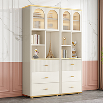 Light Extravagant Glass Door Bookcase Home Living Room Bookcase Modern Minima Vertical Floor Down Whole Wall Bookcase Dust Protection Lockers