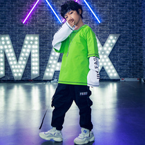 Childrens hip-hop suit boys hip-hop costumes fake two-piece overalls costumes Korean version of the childrens catwalk trend