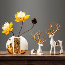 Living room TV cabinet wine cabinet decorations desktop deer ornaments ceramic creative home furnishings indoor crafts