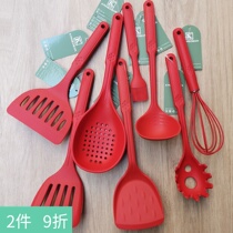 Export European and American food grade silicone metal spatula Whisk Spatula spatula powder fishing brush soup spoon heat resistant 230