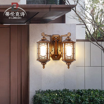 Double Head Wall Lamp Super Bright Outdoor Waterproof Villa Doorway Exterior Wall New Chinese Outdoor Solar Patio Balcony light