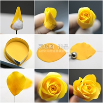 Simulation manual clay rose sugar clay petal mold stainless steel cutting mold fat water drop face plastic mold
