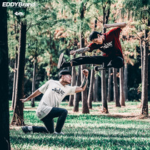 EDDYx World Cloth Dance Competition Joint Name Cotton Loose Short Sleeve T-shirt Last Dancer Street Dance Short Sleeve Competition Clothing