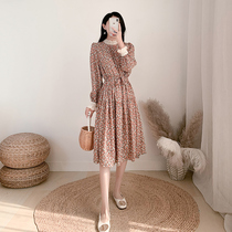 Fan-style small crumbed with dress and skirt foreign air and age retro tea hysteria Skirt Hebens temperament to be new in 2021