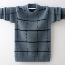 Childrens mink suede boy sweater jacket head autumn winter style garnter thickened foreign air boy CUHK Scout knitted hoodie