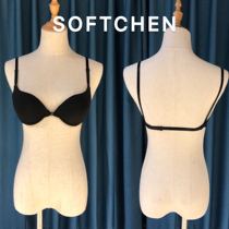 SOFTCHEN Latin dance professional one-character with backless back gathers adjustment quality front button bra underwear