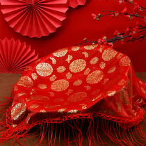 Wedding supplies Daquan wedding supplies hong sha xi pen scarf red cloth bridal hijab Mongolian basin yarn Chinese wedding