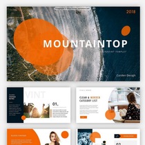 (Simple business) Orange natural to simple web magazine wind PPT Template company corporate promotion General