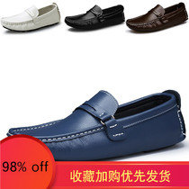 Men Leather Shoes Loafers Casual Driving Shoes male shoes 45 46 47