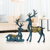 Nordic couple sika deer home living room TV cabinet wine cabinet decorations ornaments creative art home furnishings