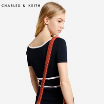 CHARLES & KEITH bag accessories CK8-62250022 solid color woven wild LONG SHOULDER strap