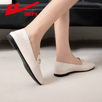 Huili small leather shoes women summer 2021 New English style Lefu shoes single shoes autumn two wear flat Bean shoes a pedal