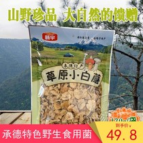 Chengde Dam upper grassland small white mushroom surrounding field Saihanba special-producing wild mushroom mountain rare dry goods 130g bagged