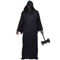 Halloween costume male wizard black robed warrior Black warrior Black Warrior death cloak vampire zombie cloak cos props