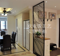 Living room European Wrought iron partition Hotel creative Wrought iron screen Shoe cabinet entrance lattice partition can be customized