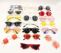 Sunglasses female Korean version of the tide retro Harajuku wind travel wedding photo photography props glasses studio personality creative props