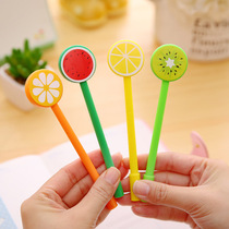 Korean Creative Cartoon Cute Fruit Student Middle Sex Pen Signature Pen Student Stationery Manufacturer Wholesale Learning Supplies