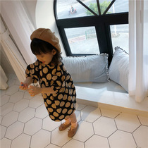 Korean womens clothing 2021 autumn new accent Mori hipster polka dot polka dress doll shirt tide