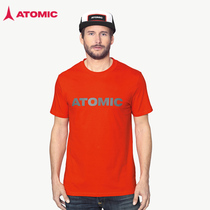 atomic atomic2021 New Year red dress training sports breathable crew neck pullover short sleeve T-shirt base shirt