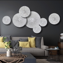 White pastoral bedroom three-dimensional wall decoration beauty salon art pendant table living room sofa background wall decorations