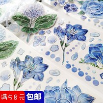 Tai San Society Read City Chronicle Blue Laser Silver Pet Peet Waterproof Transparent Handbill and Paper adhesive Split Hands account