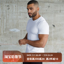 Muscle captain thin section sports tights mens short-sleeved slim-fit sports T-shirt mens brother breathable summer fitness clothes