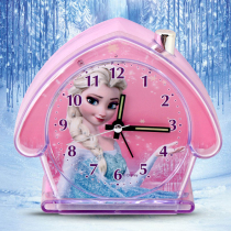 Snow Chic Edge Mute Children Alarm Clock Music Creative Nightlight Headboard Small Alarm Clock Student Bedroom Cartoon Bell Cute