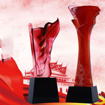 Trophy personality custom glass crystal trophy lettering custom-made staff encourage retirees to Honor Awards