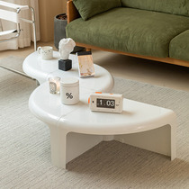 Nordic 4  4 medieval ins wind tea table can be split small household household combination splicing round type exquisite storage side table