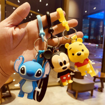  Mickey Minnie keychain pendant cartoon cute ins net red car chain ring creative pendant small doll female