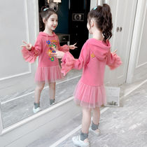 Girl Dress Autumn 2020 New Spring Autumn Sweater Skirt children Foreign style childrens dress little girl long sleeve skirt