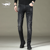 Crocodile spring jeans mens straight Joker slim slim pants mens trousers casual pants Korean version of the trend thin