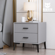 Bedside table simple modern bedroom storage cabinet bedside shelf modern bedside cabinet Cabinet solid wood bedside table