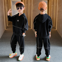 Boys autumn handsome suit childrens sports two-piece set 2021 New style spring and autumn fashionable tide big childrens clothes