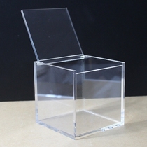 Acrylic transparent storage box plastic office storage desktop stationery sundries finishing box dustproof mini storage box