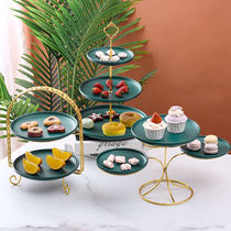 European living room coffee table Fruit plate Multi-layer wedding cake dessert rack Afternoon tea dried fruit dessert rack table