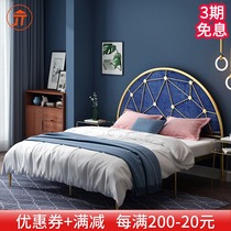 European Nordic Iron 1 8 m ins European light luxury Red Princess wrought-iron beds modern minimalist Double Star