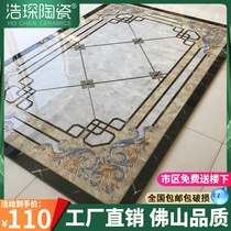 Porcelain tile 800x800 guest restaurant modern Chinese aisle porch waterjet floor tiles puzzle