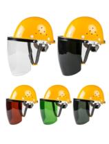 Head-mounted anti-splash protective cover Special face cover Gas cutting lawn mower sunshine waterproof and oil-proof hat equipment glasses