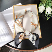 2021 Spring and Autumn New Korean vintage scarf small square scarf women thin gauze professional decorative scarf scarf hair band