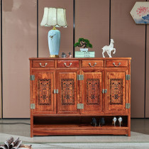 Mahogany shoe cabinet hedgehog red sandalwood Chinese shoe cabinet shoe rack Rosewood four door shoe cabinet solid wood entrance hall cabinet