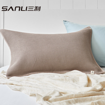 Sanli high-grade pillow towel Pure cotton thickened gauze double pillow towel A pair of cotton couple pillow towel soft and breathable