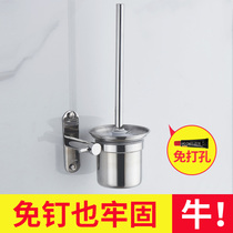 304 stainless steel toilet brush set no punch toilet brush home toilet long handle cleaning brush set