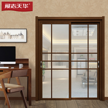 Zhanzhi Tianhua soundproof push-pull folding sliding door kitchen aluminum titanium magnesium alloy glass balcony decorative door CL010